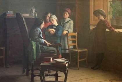 “Visita alla compagna convalescente” di Ghittoni esposto alla Fondazione